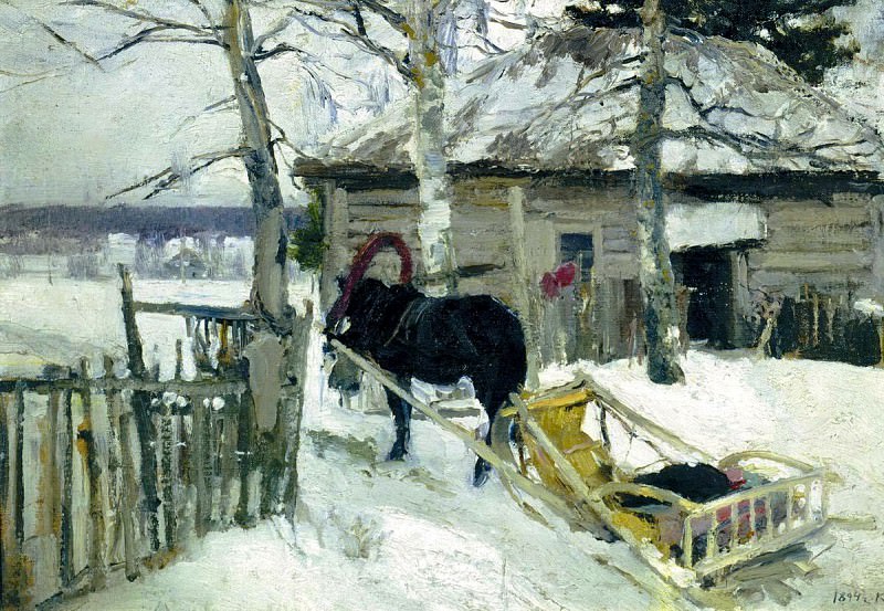 КОРОВИН Константин – Зима, 900 Картин самых известных русских художников