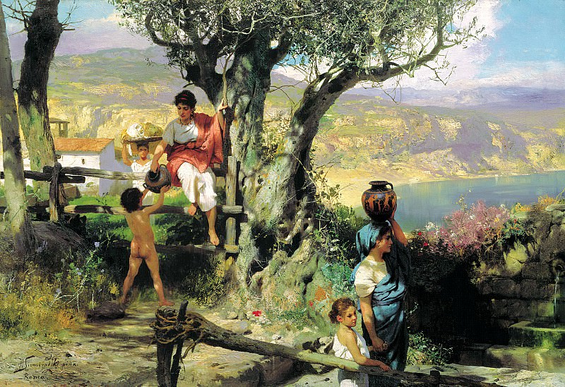 Semiradsky Henry – Rome. Village, 900 Classic russian paintings