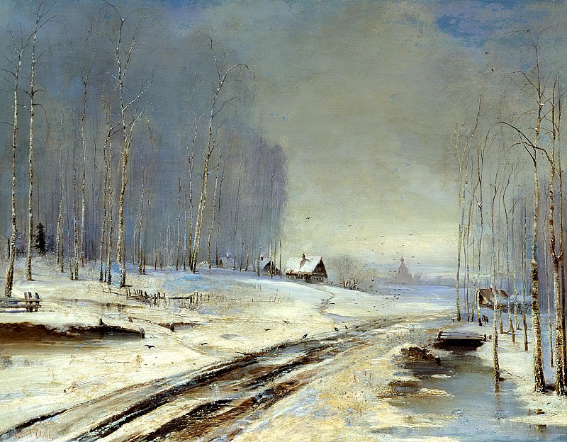 Alexei Savrasov – thaw, 900 Classic russian paintings