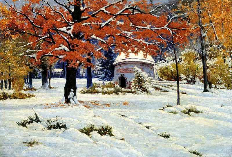 Kryzhitsky Constantine – Early Snow, 900 Classic russian paintings