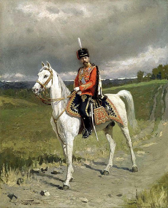 МАКОВСКИЙ Александр – Император Николай II, 900 Картин самых известных русских художников