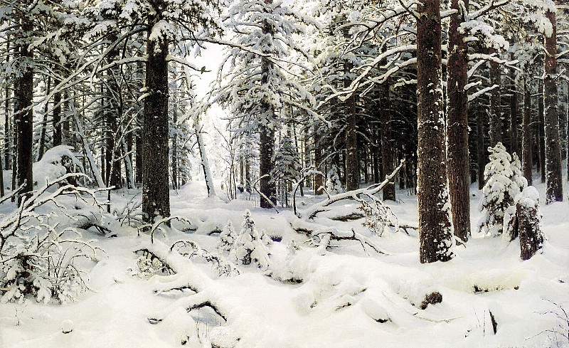 Shishkin Ivan – Winter, 900 Classic russian paintings