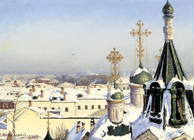 SVETOSLAVSKY Sergey – From the window of the Moscow School of Painting, Sculpture and Architecture, 900 Classic russian paintings