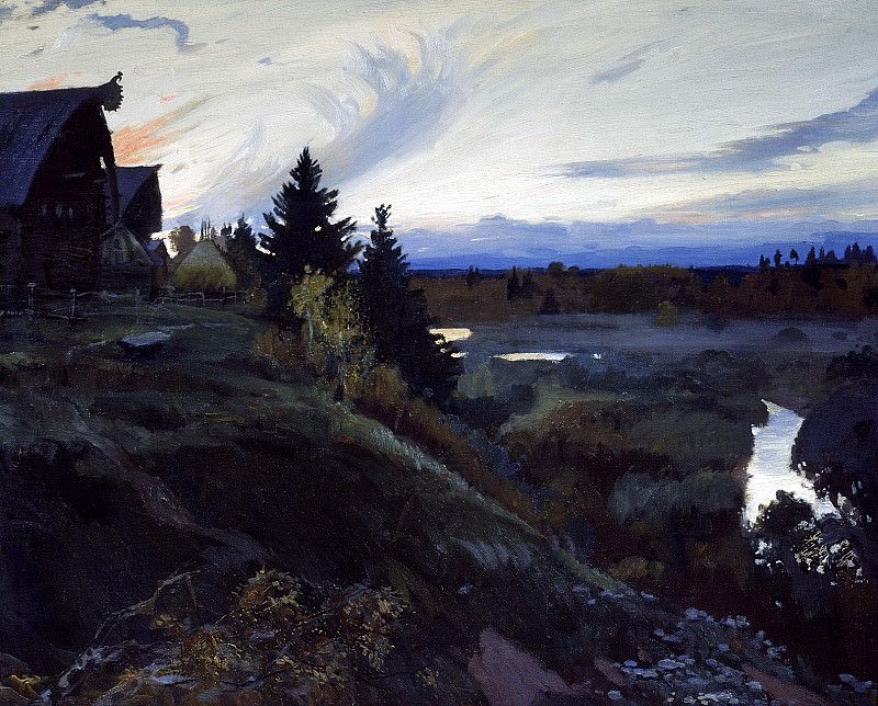 Ivan Glazunov – Twilight, 900 Classic russian paintings