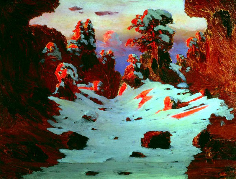 Kuindzhi Arkhip – The effect of sunset, 900 Classic russian paintings