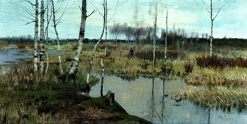 БЕРГГОЛЬЦ Ричард – Весенний пейзаж, 900 Картин самых известных русских художников