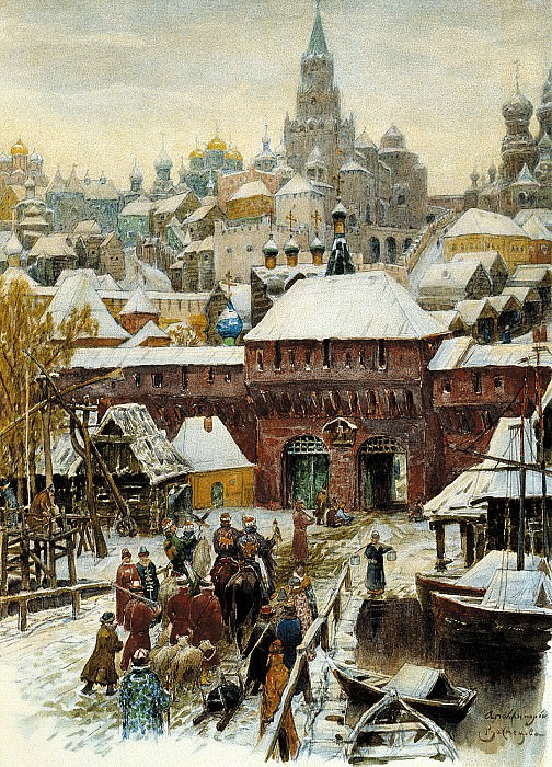 Vasnetsov Apollinary – Moscow. Late XVII century, 900 Classic russian paintings