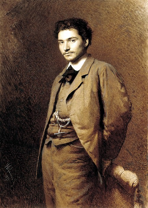 Kramskoy Ivan – Portrait of Fyodor Vasilyev, 900 Classic russian paintings