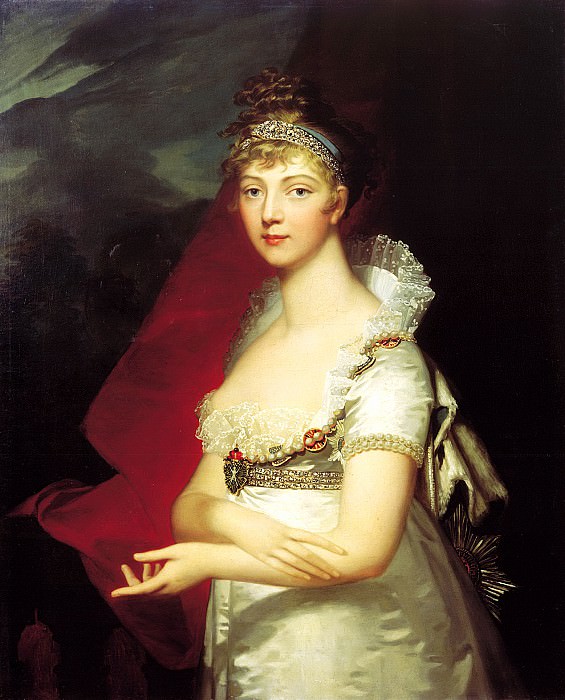 Monnier Jean Laurent – Portrait of Empress Elizabeth Alekseyevna. 1807, 900 Classic russian paintings