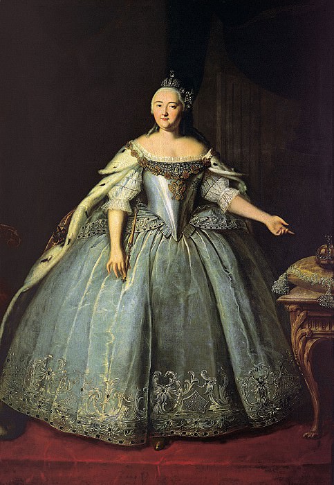 Vishnjakov Ivan – Portrait of Empress Elizabeth, 900 Classic russian paintings
