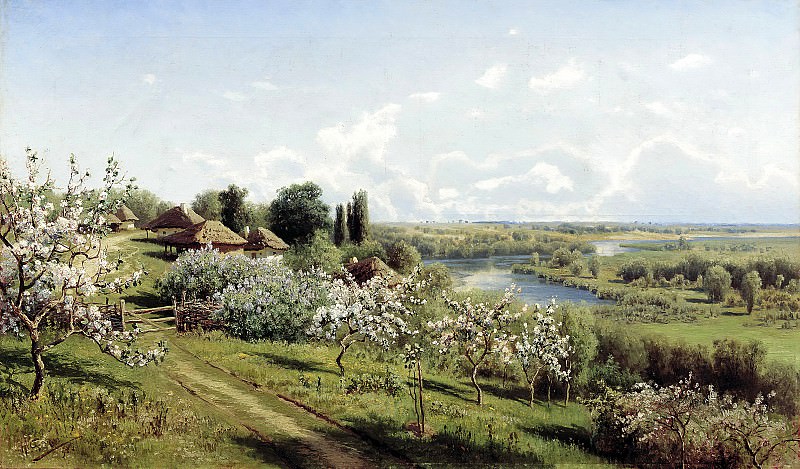 SERGEEV Nick – Apple trees in bloom. In Ukraine, 900 Classic russian paintings