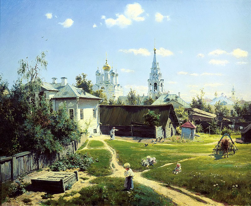 ПОЛЕНОВ Василий – Московский дворик, 900 Картин самых известных русских художников