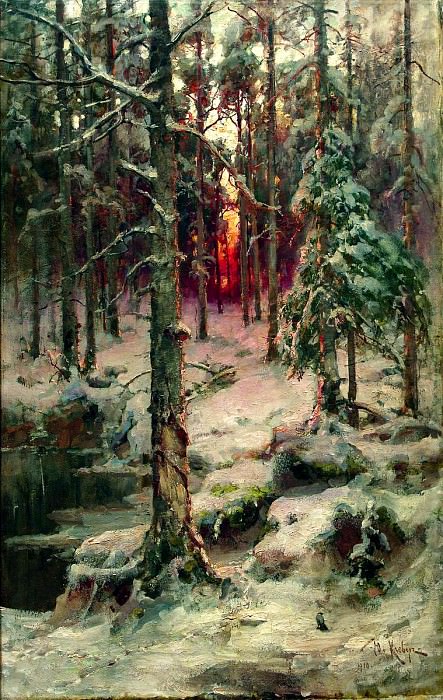 Klever Julius – Winter. Pinery, 900 Classic russian paintings