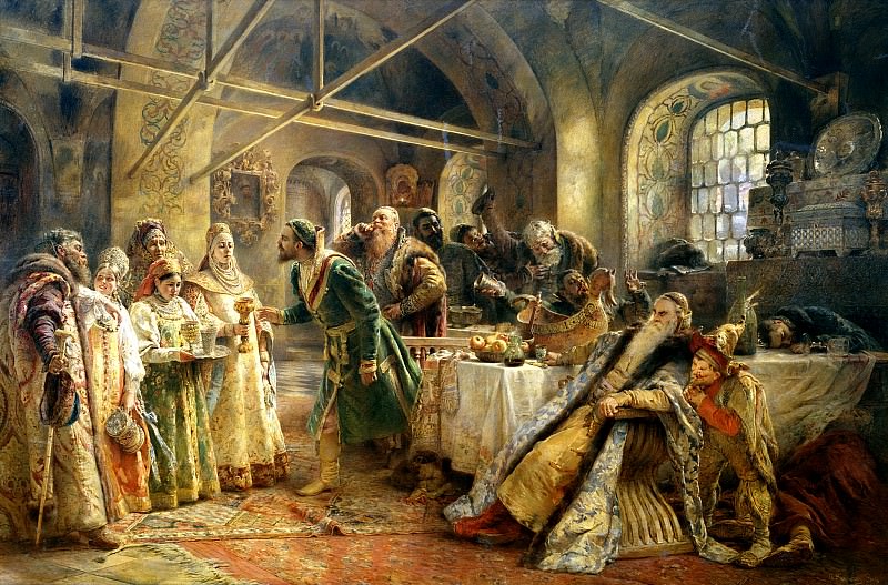 МАКОВСКИЙ Константин – Поцелуйный обряд, 900 Картин самых известных русских художников