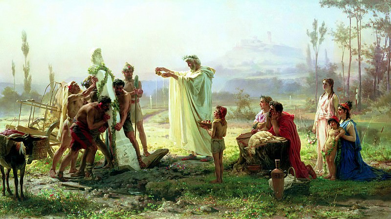 Bronnikov Fedor – Consecration herm, 900 Classic russian paintings