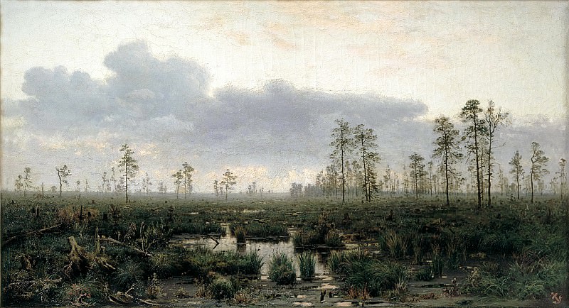 Menke Vladimir – Morning on the marsh, 900 Classic russian paintings