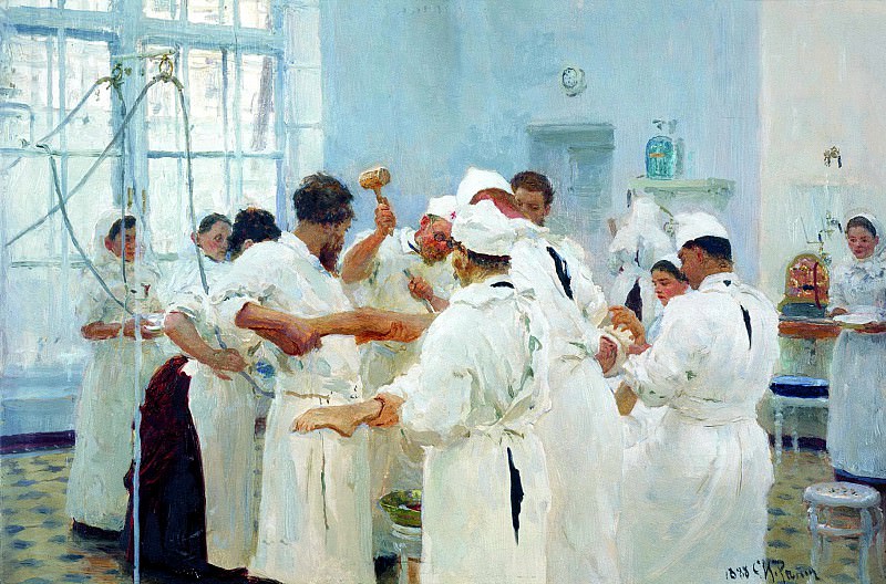 Ilya Repin – Pavlov in the operating room, 900 Classic russian paintings