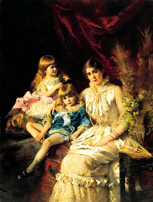 МАКОВСКИЙ Константин – Семейный портрет, 900 Картин самых известных русских художников