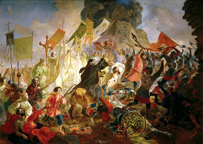 BRYULLOV Carl – The Siege of Pskov, the Polish King Stephen Bathory in 1581, 900 Classic russian paintings