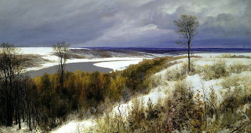 Polenov Vasily – Early Snow, 900 Classic russian paintings