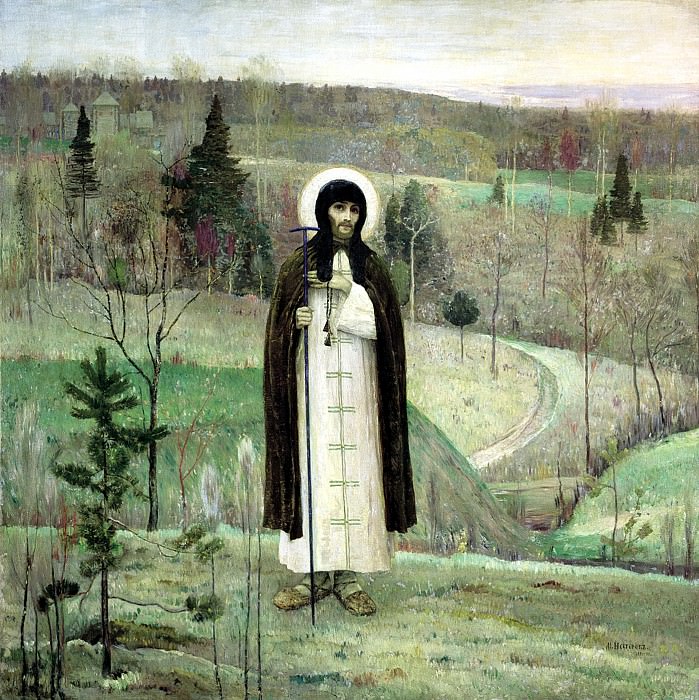 Nesterov Mikhail – St. Sergius of Radonezh, 900 Classic russian paintings