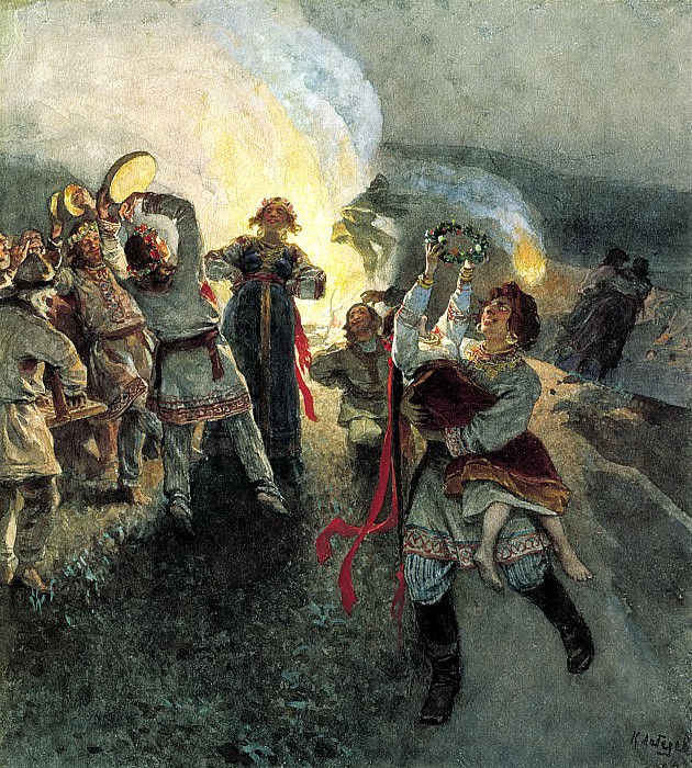 LEBEDEV Claudius – Night of Ivan Kupala-, 900 Classic russian paintings