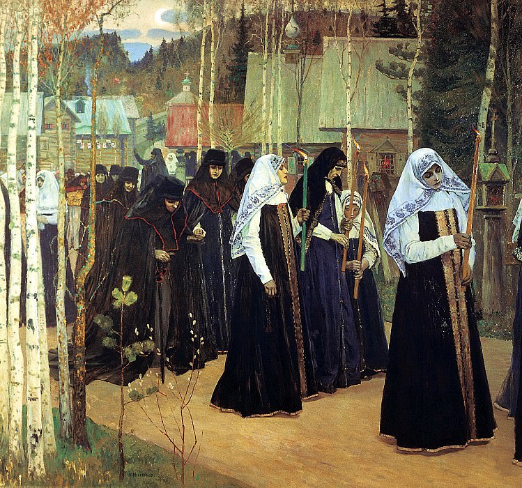 Nesterov Mikhail – Great vows, 900 Classic russian paintings