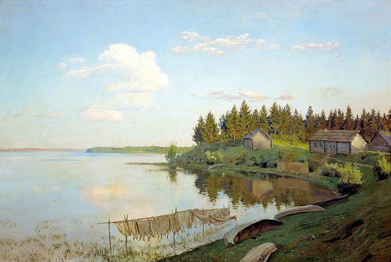 ЛЕВИТАН Исаак – На озере, 900 Картин самых известных русских художников