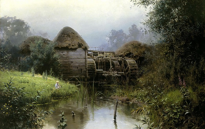 Polenov Vasily – Old Mill, 900 Classic russian paintings