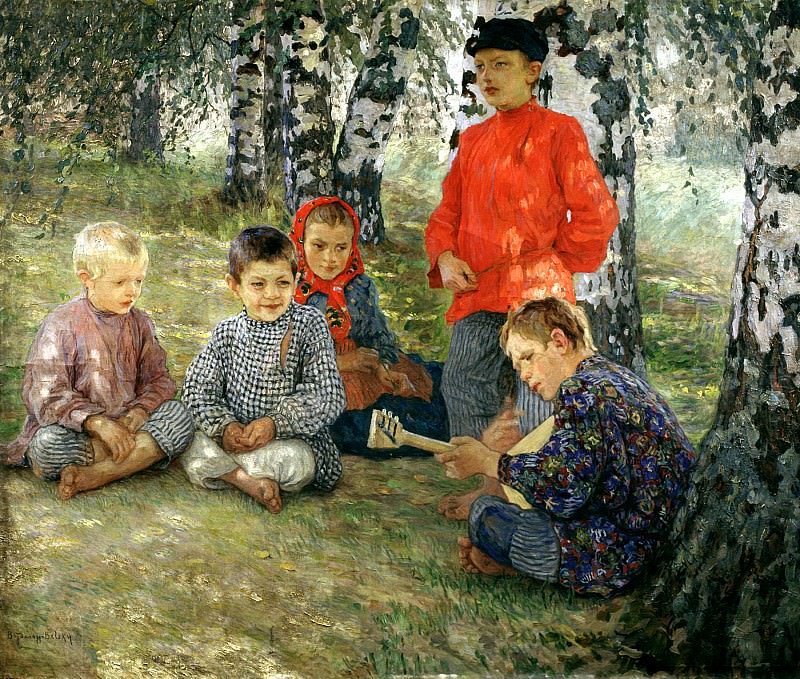 Bogdanov-Belsky Nikolai – Virtuoso, 900 Classic russian paintings