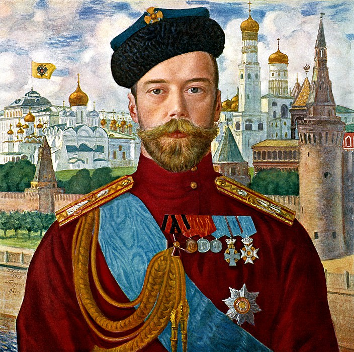 Kustodiyev Boris – Emperor Nicholas II, 900 Classic russian paintings
