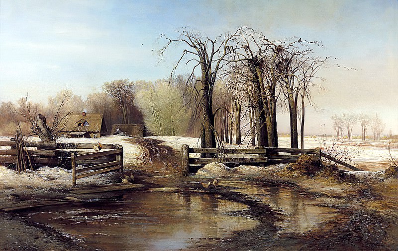Alexei Savrasov – Spring Day, 900 Classic russian paintings