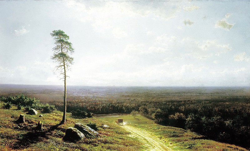Klodt Mikhail – Forest horizon at noon. 1878, 900 Classic russian paintings