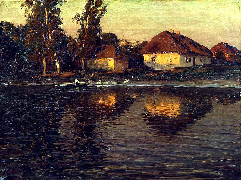 DUBOVSKAYA Nikolay – Evening in Ukraine, 900 Classic russian paintings