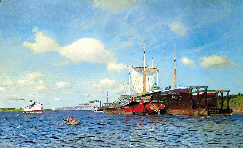 Isaak Levitan – Fresh wind. Volga, 900 Classic russian paintings