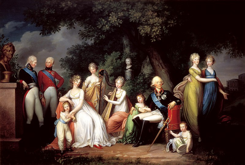 KYUGELGEN Gerhard von – Paul I, Maria Feodorovna, and their children, 900 Classic russian paintings
