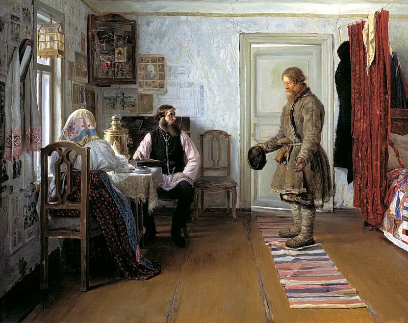 БОГДАНОВ Иван – За расчётом, 900 Картин самых известных русских художников