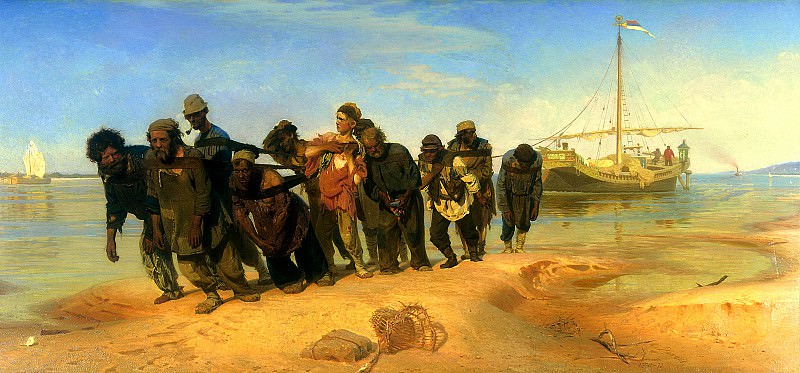 Ilya Repin – Volga Boatmen, 900 Classic russian paintings