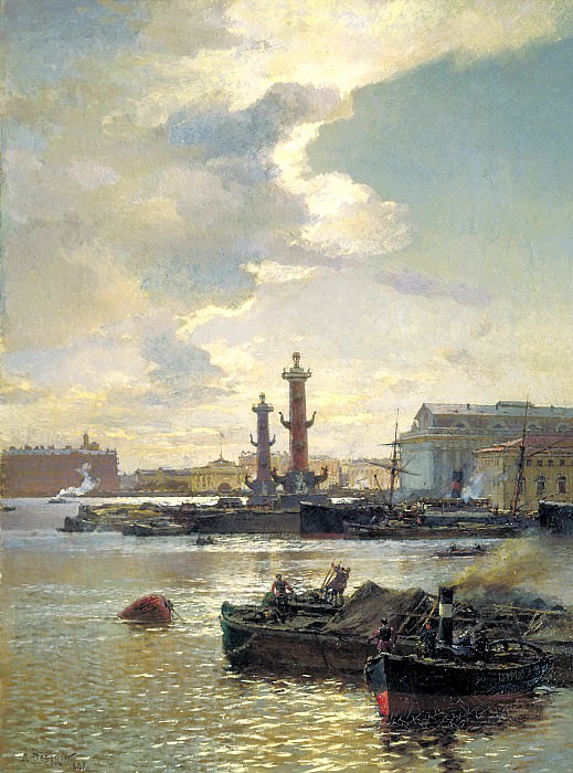 Beggrov Alexander – Petersburg Exchange, 900 Classic russian paintings