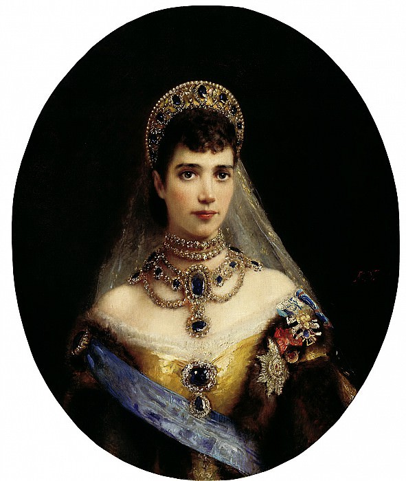 MAKOVSKY Constantin – Portrait of Empress Maria Feodorovna, wife of Alexander III, 900 Classic russian paintings