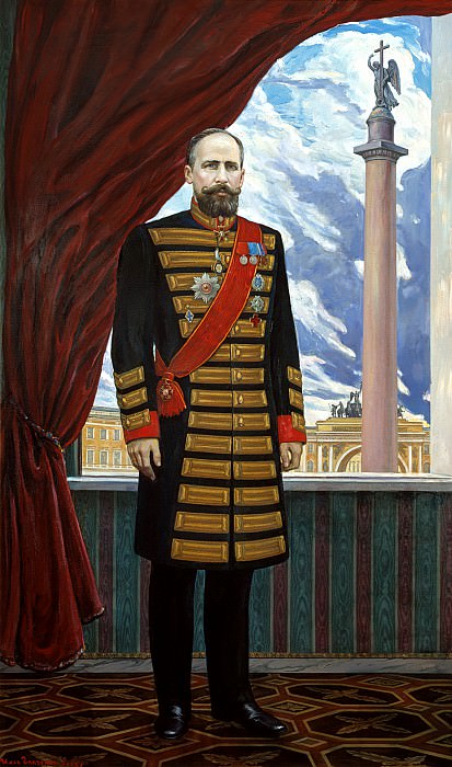 Ilya Glazunov – Portrait of Pyotr Stolypin, 900 Classic russian paintings