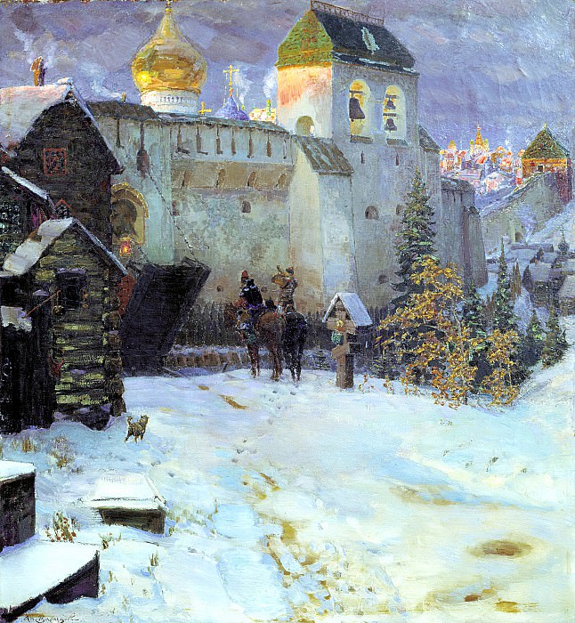 ВАСНЕЦОВ Аполлинарий – Старорусский город, 900 Картин самых известных русских художников