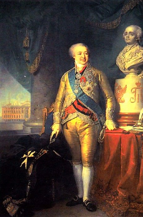 Borovikovsky Vladimir – Portrait of Prince AB Kurakin GTG, 900 Classic russian paintings