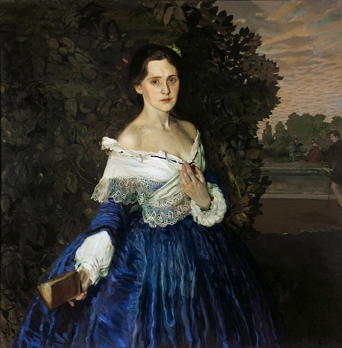 Somov Konstantin – Lady in Blue GTG, 900 Classic russian paintings