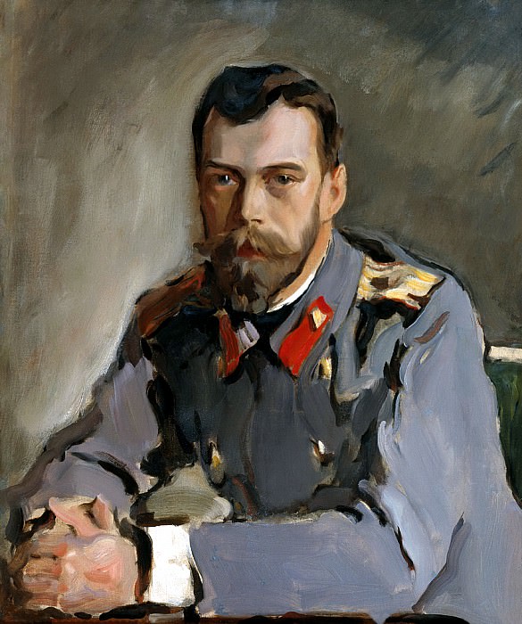 СЕРОВ Валентин – Портрет Николая II, 900 Картин самых известных русских художников