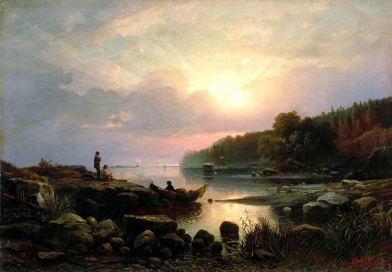 Ginet Alexander – Finnish landscape, 900 Classic russian paintings