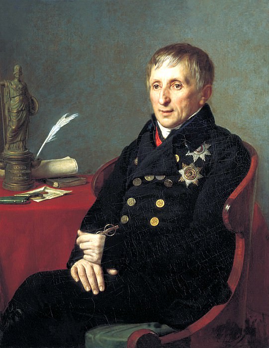 Warnecke Alexander – Portrait of the President of the Academy of Arts Aleksei Nikolaevich Olenin. Not earlier than 1824, 900 Classic russian paintings