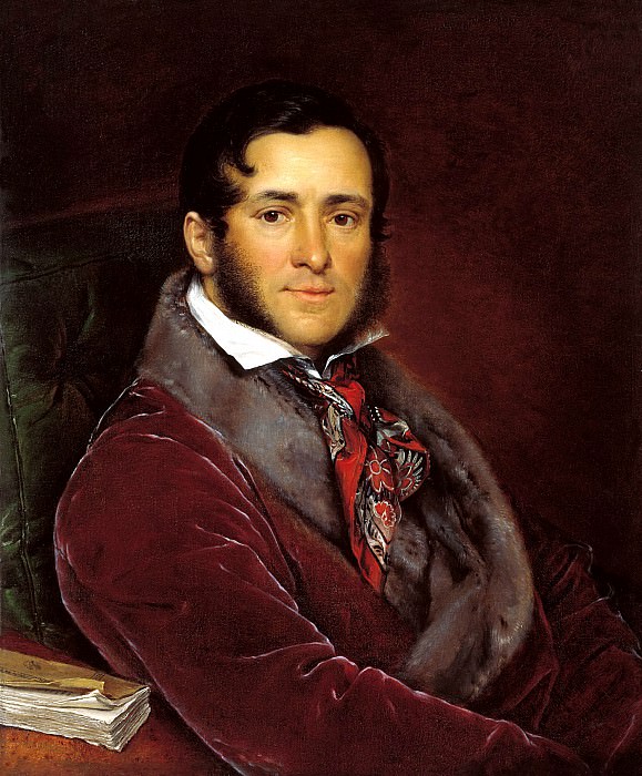 Tropinin Vasily – Portrait Yegorov Mosolov. 1836, 900 Classic russian paintings