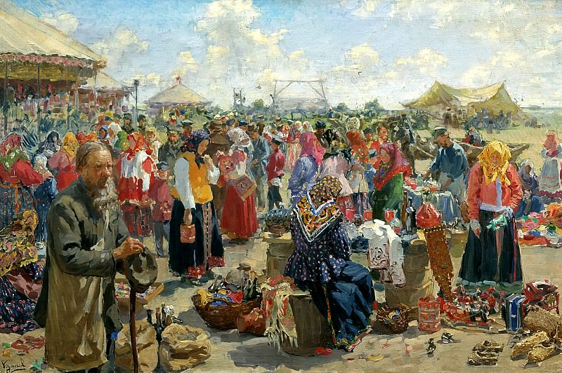 KULIKOV Ivan – Fair, 900 Classic russian paintings