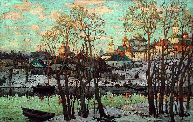 ГОРБАТОВ Константин – Городской пейзаж, 900 Картин самых известных русских художников